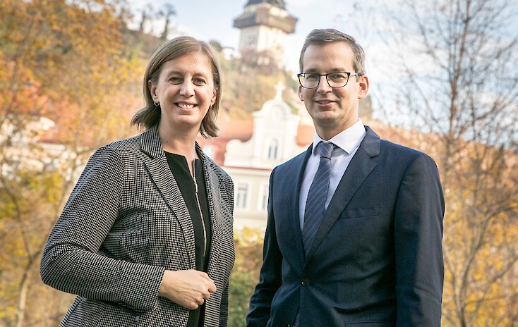 LR Barbara Eibinger-Miedl und Martin Payer