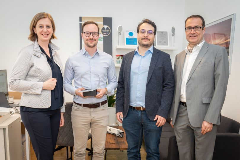 Barbara Eibinger-Miedl (Wirtschaftslandesrätin), Stefan Kremsner (GF s2 data & algorithms GmbH), Stefan Lendl (GF s2 data & algorithms GmbH), Christoph Ludwig (GF SFG)