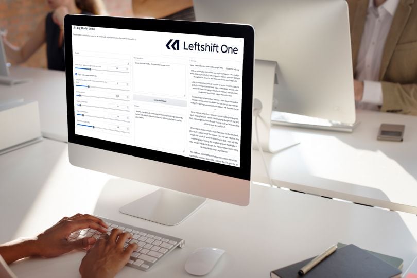 (c) Leftshift One Bildschirm mit Tastatur