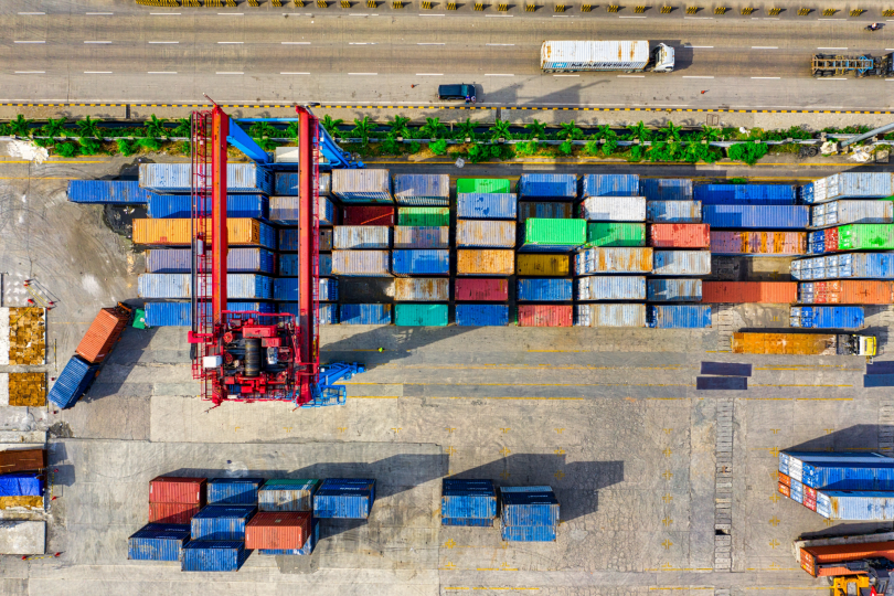 Container von oben