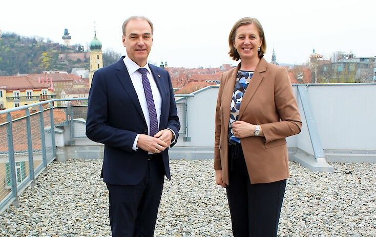 (c) GTV Leonhard Schneemann (Wirtschaftslandesrat Burgenland) & Barbara Eibinger-Miedl (Wirtschaftslandesrätin Steiermark)