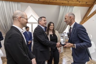 Landesrat DI Willibald Ehrenhöfer bei der Verleihung des Innovationspreis im Schloßberghotel Graz