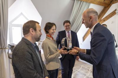 Landesrat DI Willibald Ehrenhöfer bei der Verleihung des Innovationspreis im Schloßberghotel Graz