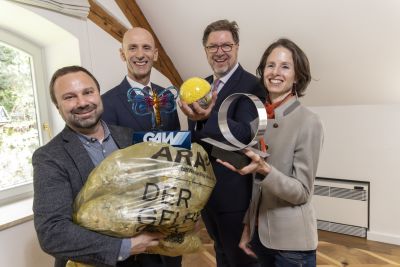 Christof Murnig (GAW), Landesrat Willibald Ehrenhöfer, Alexander Rinderhofer und Nina Pildner-Steinburg (GAW)