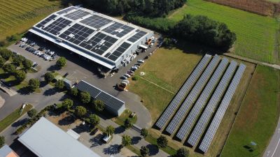 Photovoltaikanlage von oben